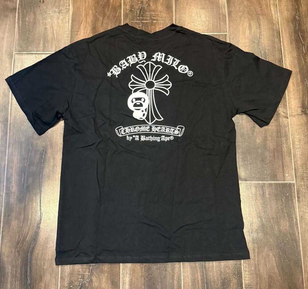 A Bathing Ape x Chrome Hearts Baby Milo Cross Logo T-shirt - Picture 4 of 8